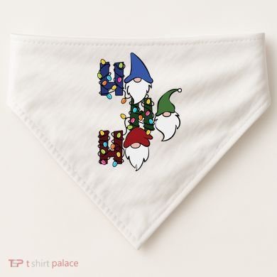 Ho Ho Ho Gnome Jolly Christmas USA-Made Doggie Bandana