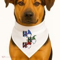 Ho Ho Ho Gnome Jolly Christmas USA-Made Doggie Bandana thumb 1