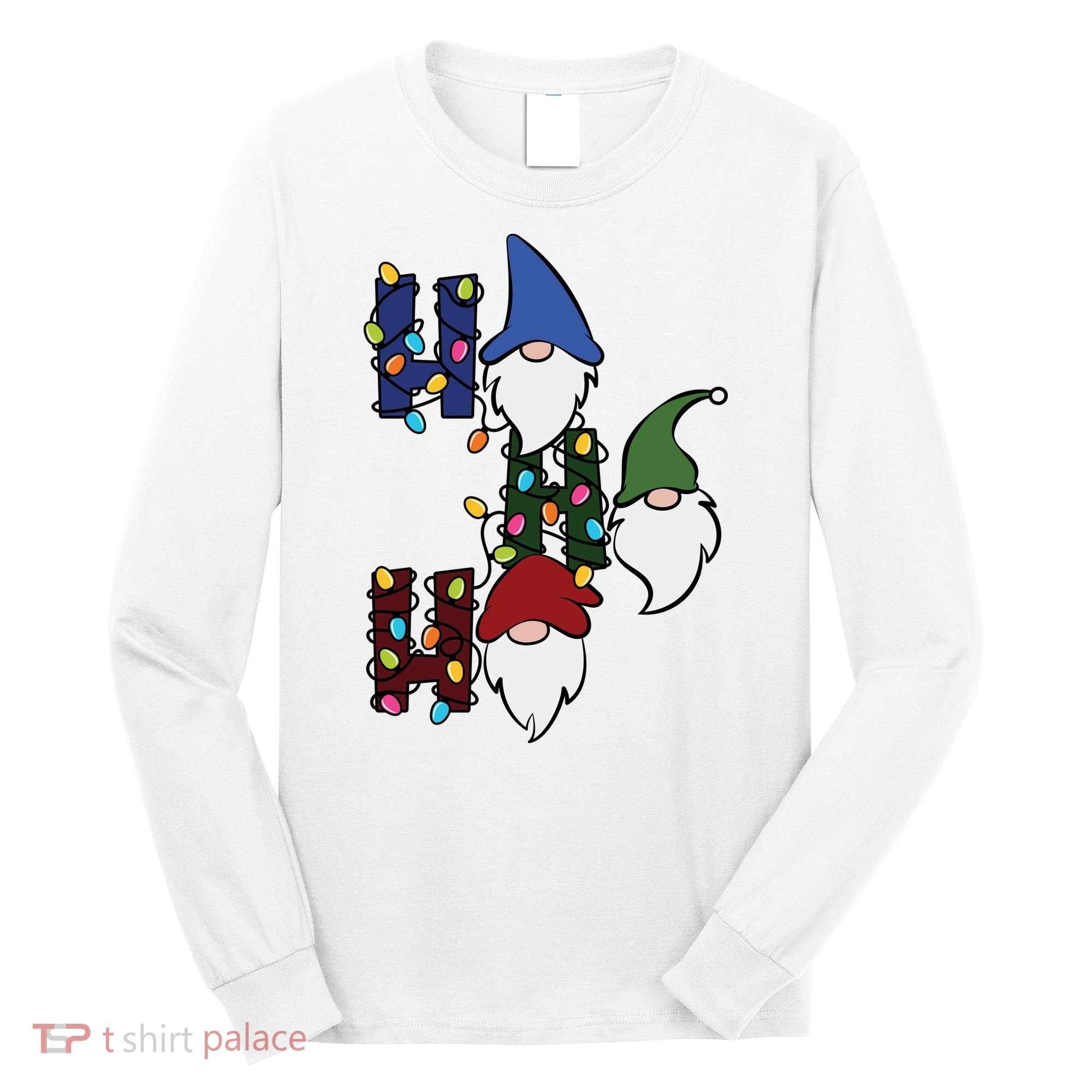 Ho Ho Ho Gnome Jolly Christmas Long Sleeve Shirt