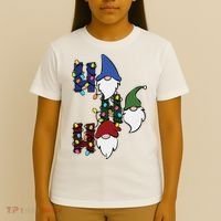 Ho Ho Ho Gnome Jolly Christmas T-Shirt thumb 4