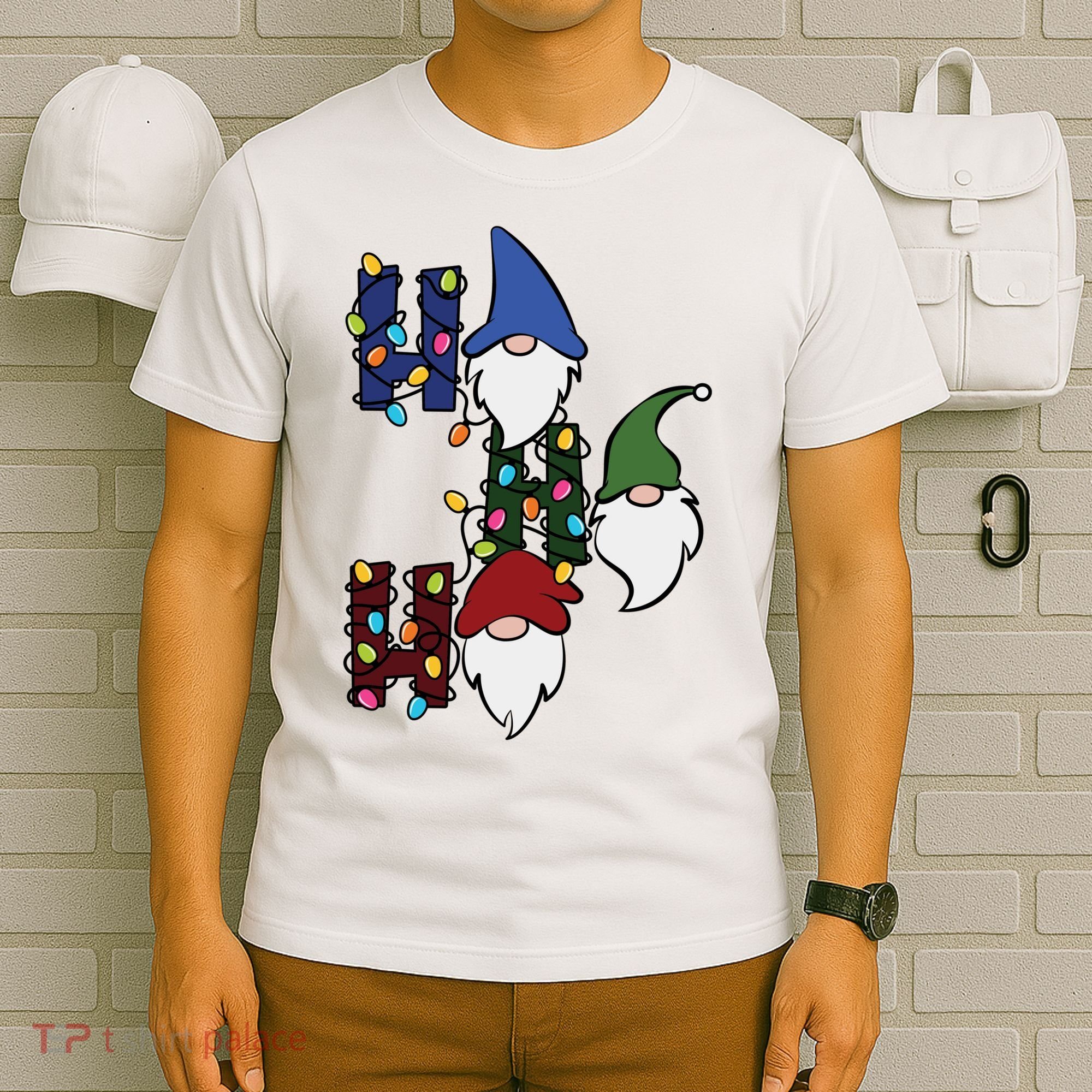 Ho Ho Ho Gnome Jolly Christmas T-Shirt