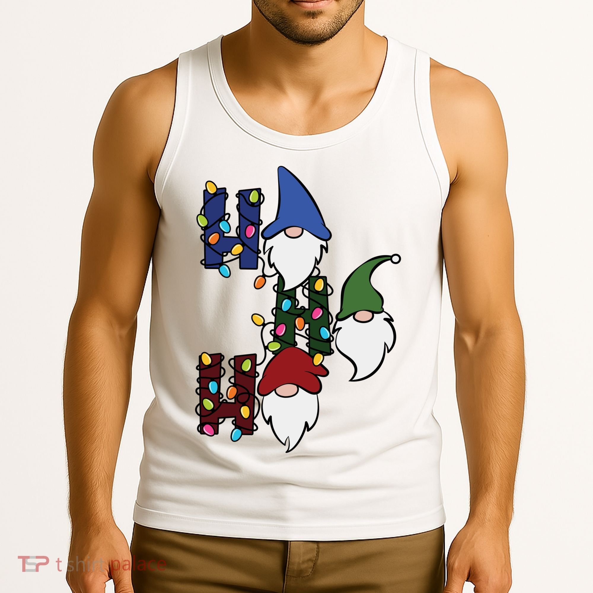 Ho Ho Ho Gnome Jolly Christmas Tank Top