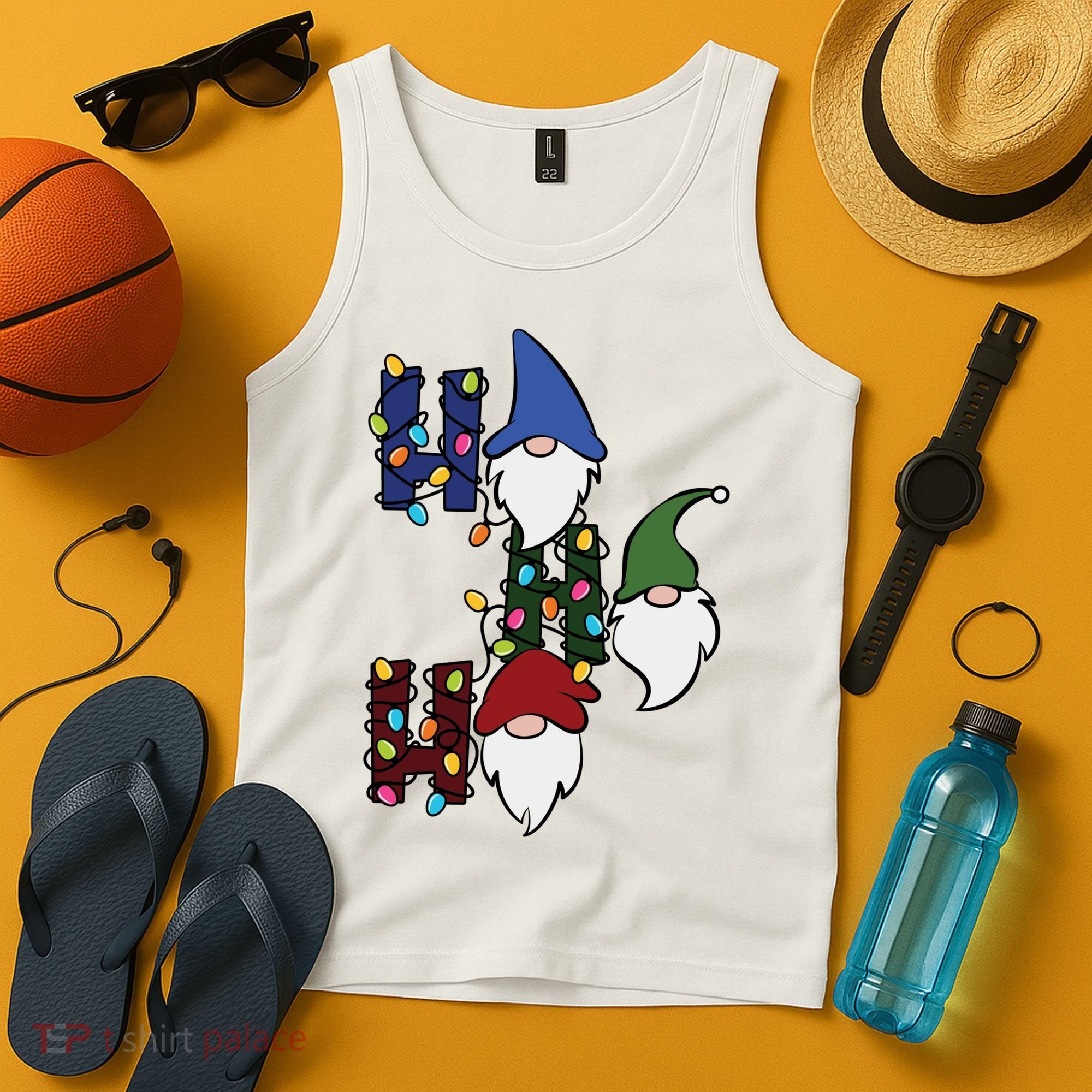 Ho Ho Ho Gnome Jolly Christmas Tank Top