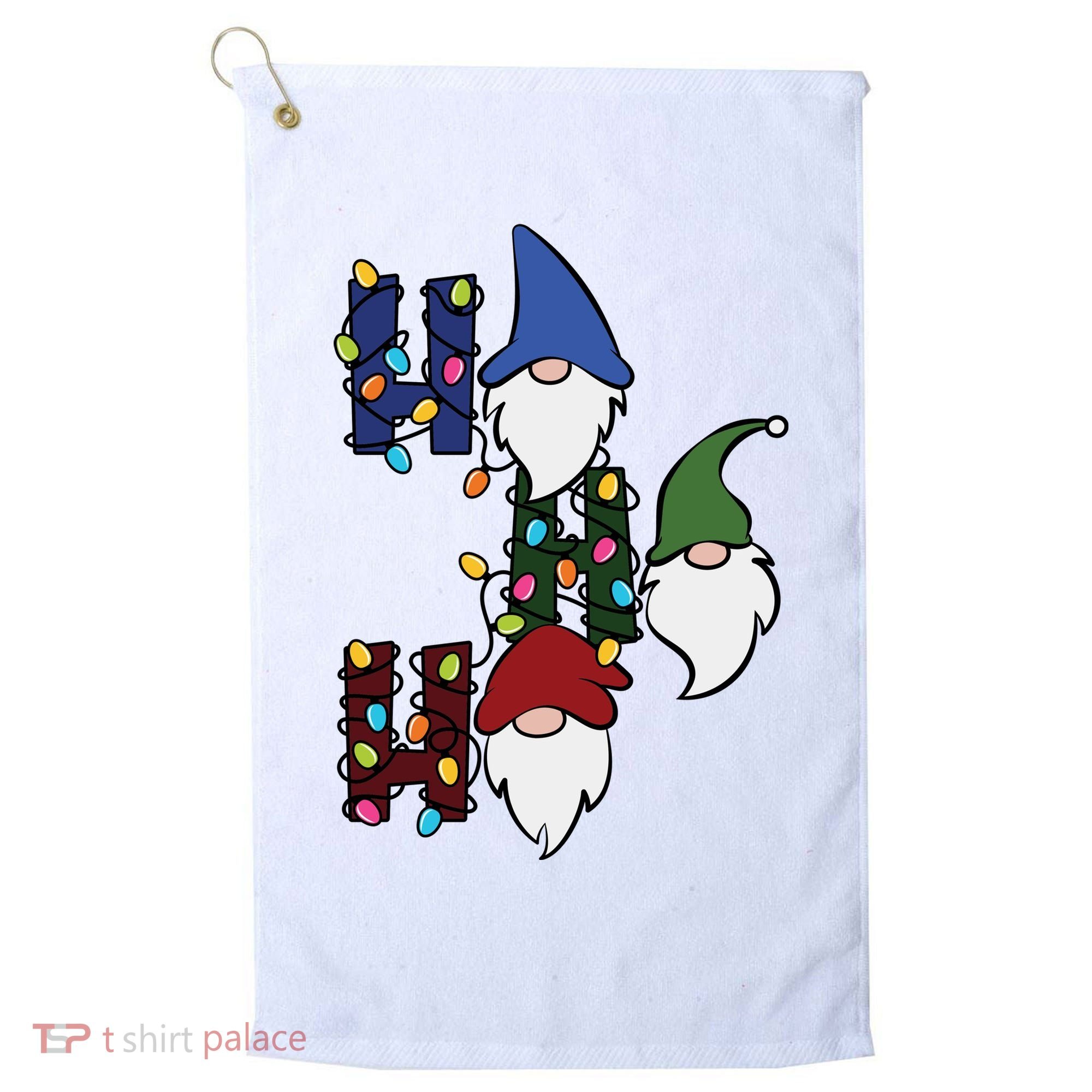 Ho Ho Ho Gnome Jolly Christmas Golf Towel