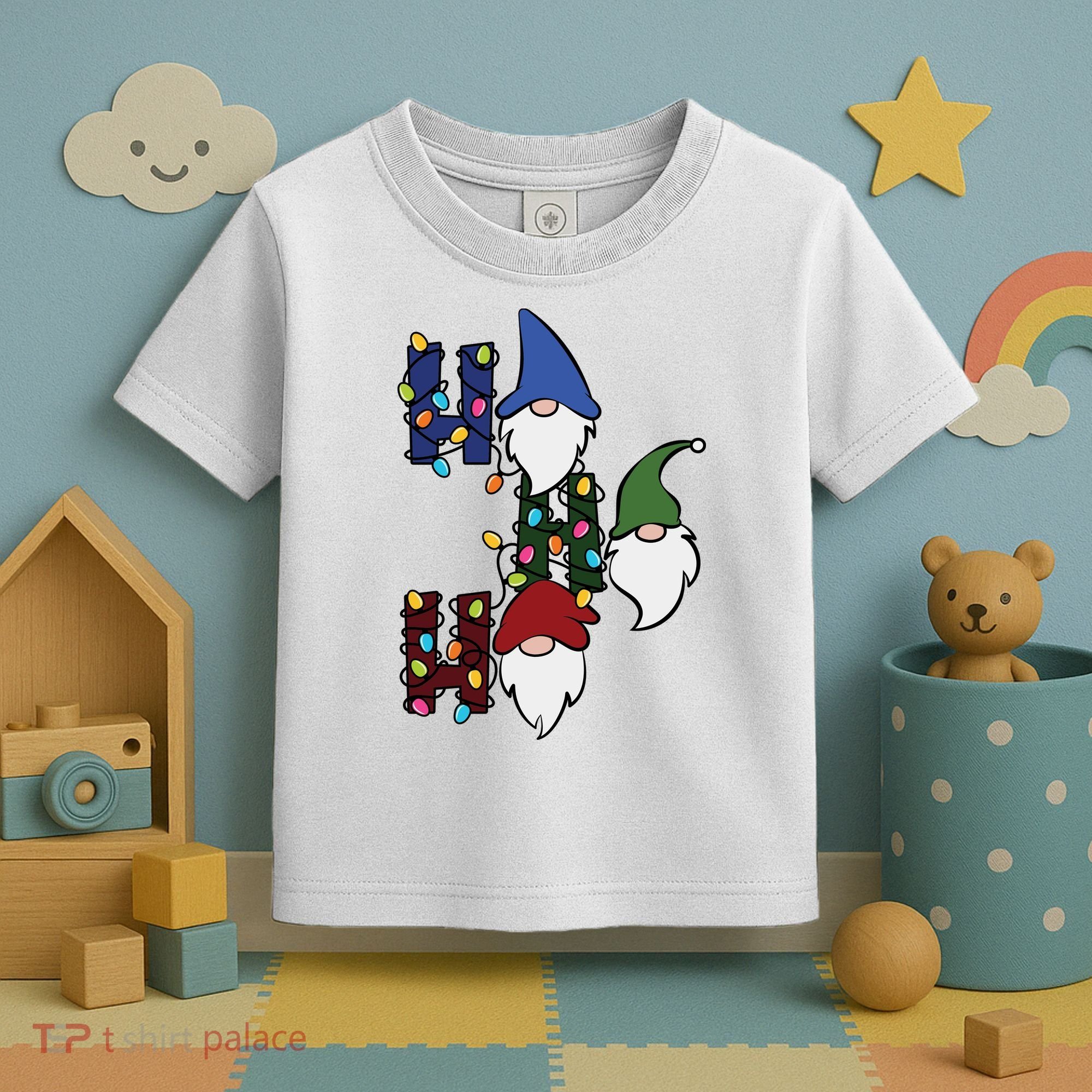 Ho Ho Ho Gnome Jolly Christmas Toddler T-Shirt