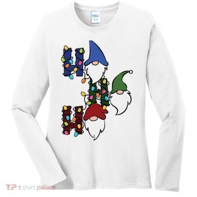Ho Ho Ho Gnome Jolly Christmas Women's Long Sleeve Shirt