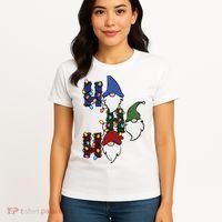 Ho Ho Ho Gnome Jolly Christmas Women's T-Shirt thumb 4
