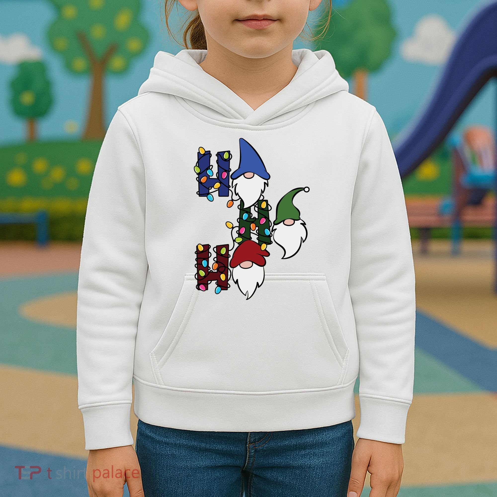 Ho Ho Ho Gnome Jolly Christmas Kids Hoodie