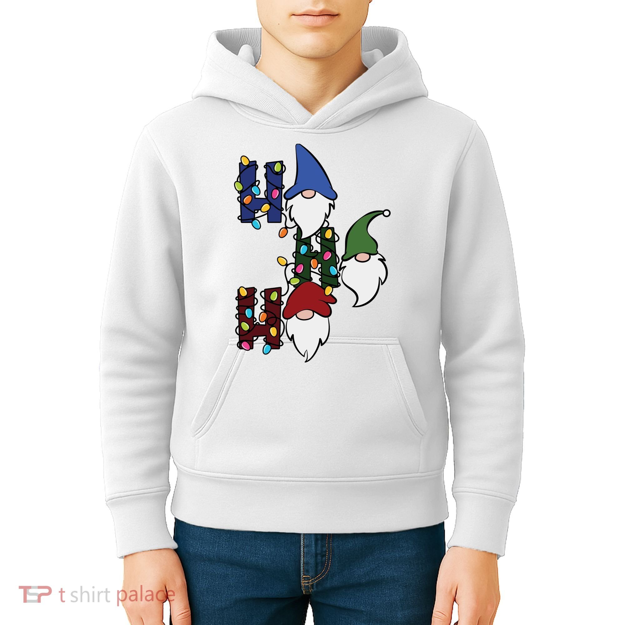 Ho Ho Ho Gnome Jolly Christmas Kids Hoodie