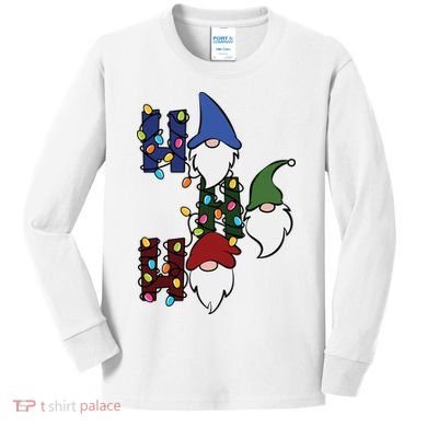 Ho Ho Ho Gnome Jolly Christmas Kids Long Sleeve Shirt