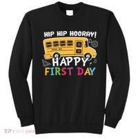 Hip Hip Hooray Happy First Day Back To School First Day Of School Sweatshirt thumb 0