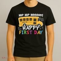 Hip Hip Hooray Happy First Day Back To School First Day Of School T-Shirt thumb 3