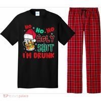 Ho Ho Holy Shit I'm Drunk Beer Santa Hat Christmas Drinking Pajama Set thumb 0