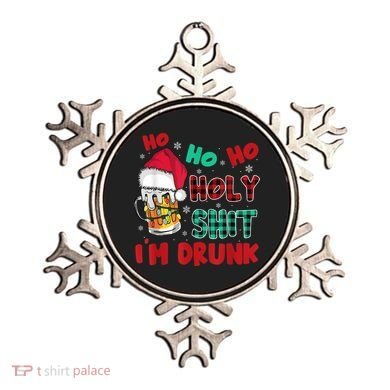 Ho Ho Holy Shit I'm Drunk Beer Santa Hat Christmas Drinking Ornament