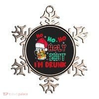 Ho Ho Holy Shit I'm Drunk Beer Santa Hat Christmas Drinking Ornament thumb 0