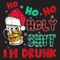 Ho Ho Holy Shit I'm Drunk Beer Santa Hat Christmas Drinking Hat thumb 2