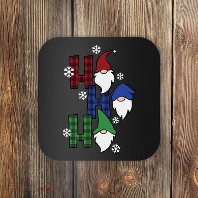 Ho Ho Ho Gnome Squad Christmas Coaster