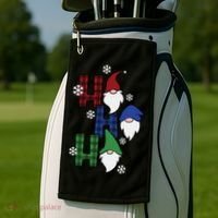 Ho Ho Ho Gnome Squad Christmas Golf Towel thumb 2