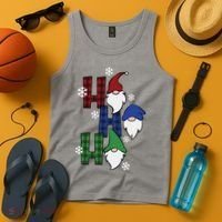 Ho Ho Ho Gnome Squad Christmas Tank Top thumb 4