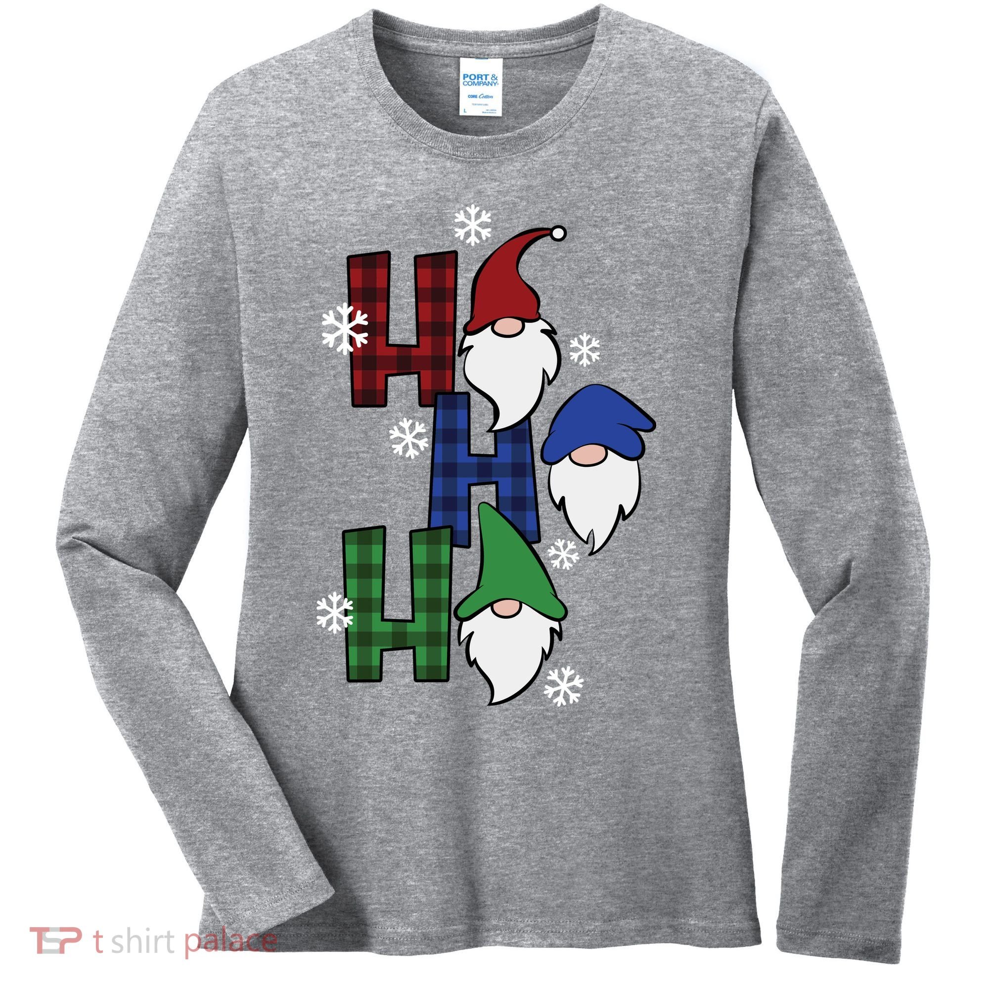 Ho Ho Ho Gnome Squad Christmas Women's Long Sleeve Shirt