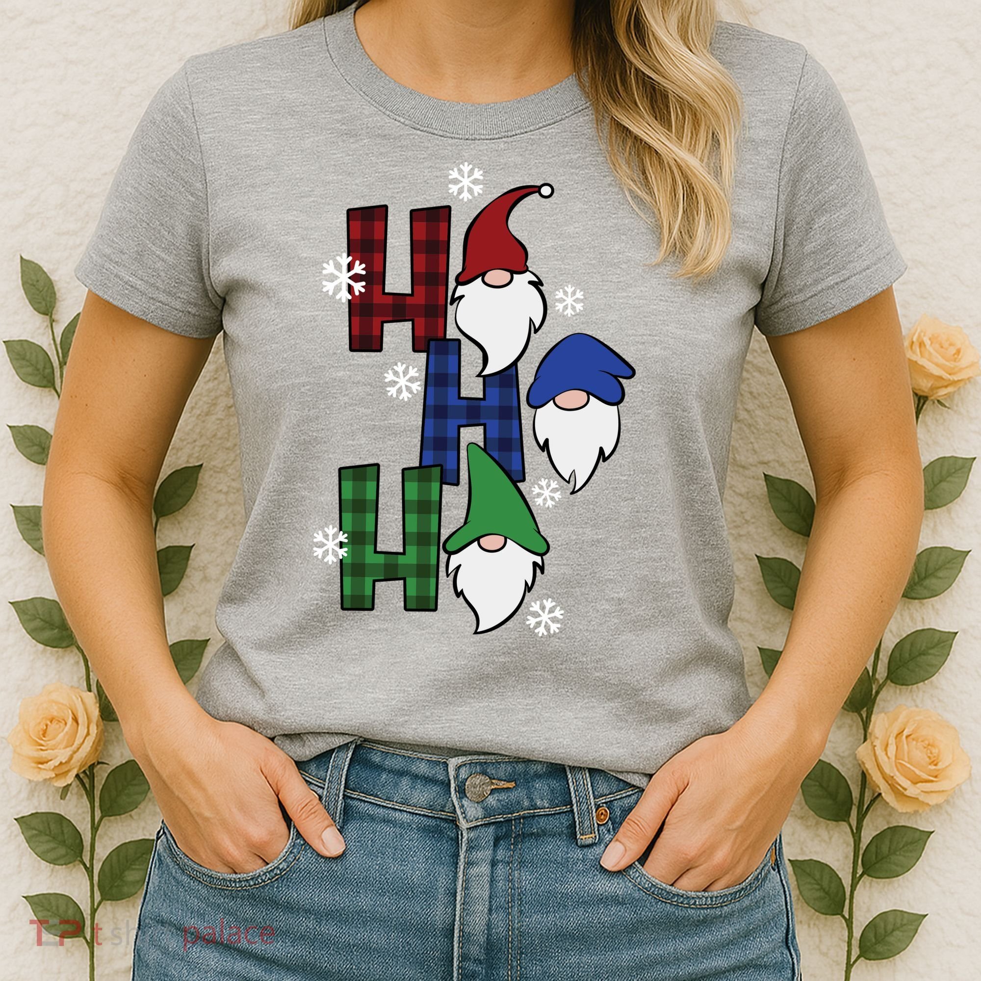 Ho Ho Ho Gnome Squad Christmas Women's T-Shirt