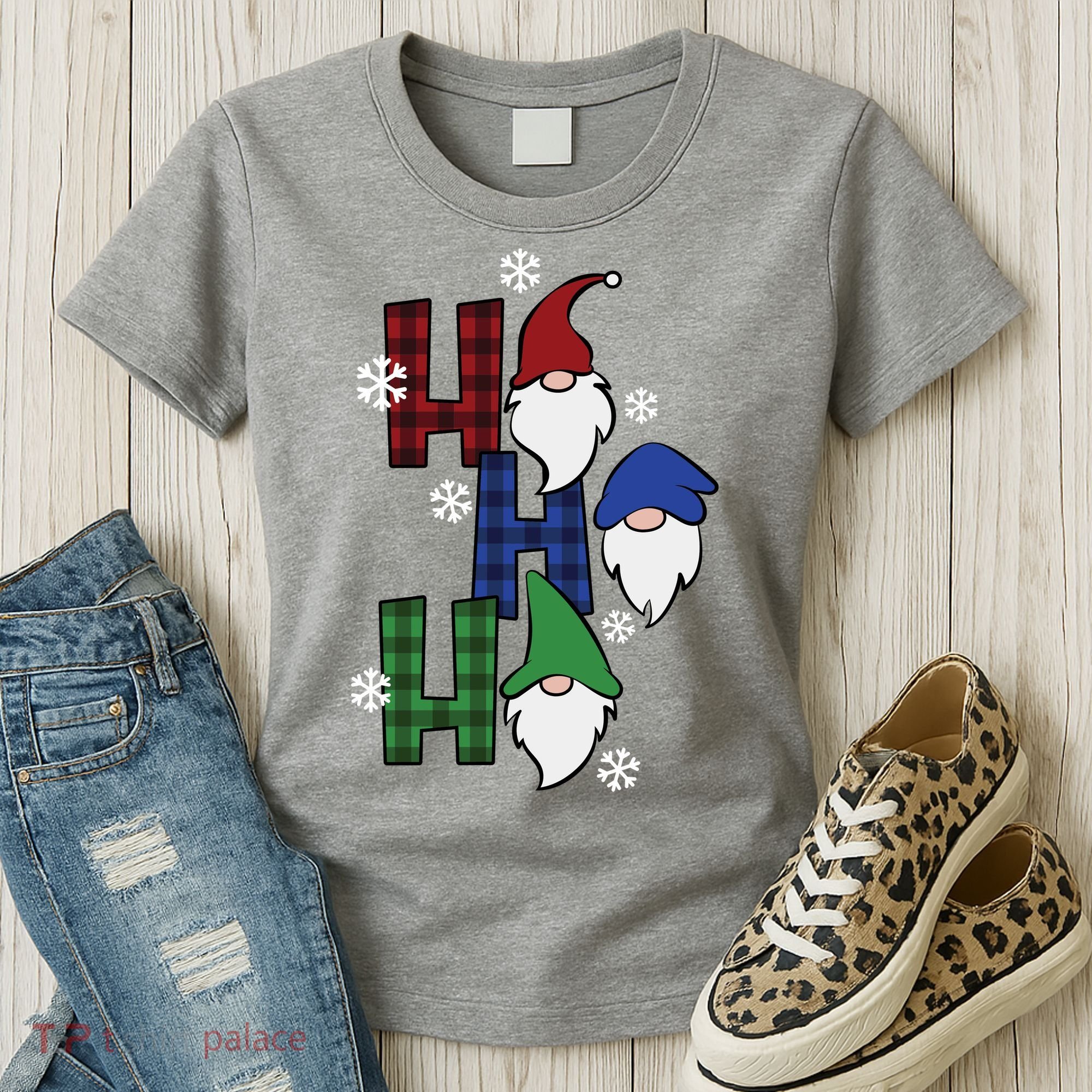 Ho Ho Ho Gnome Squad Christmas Women's T-Shirt