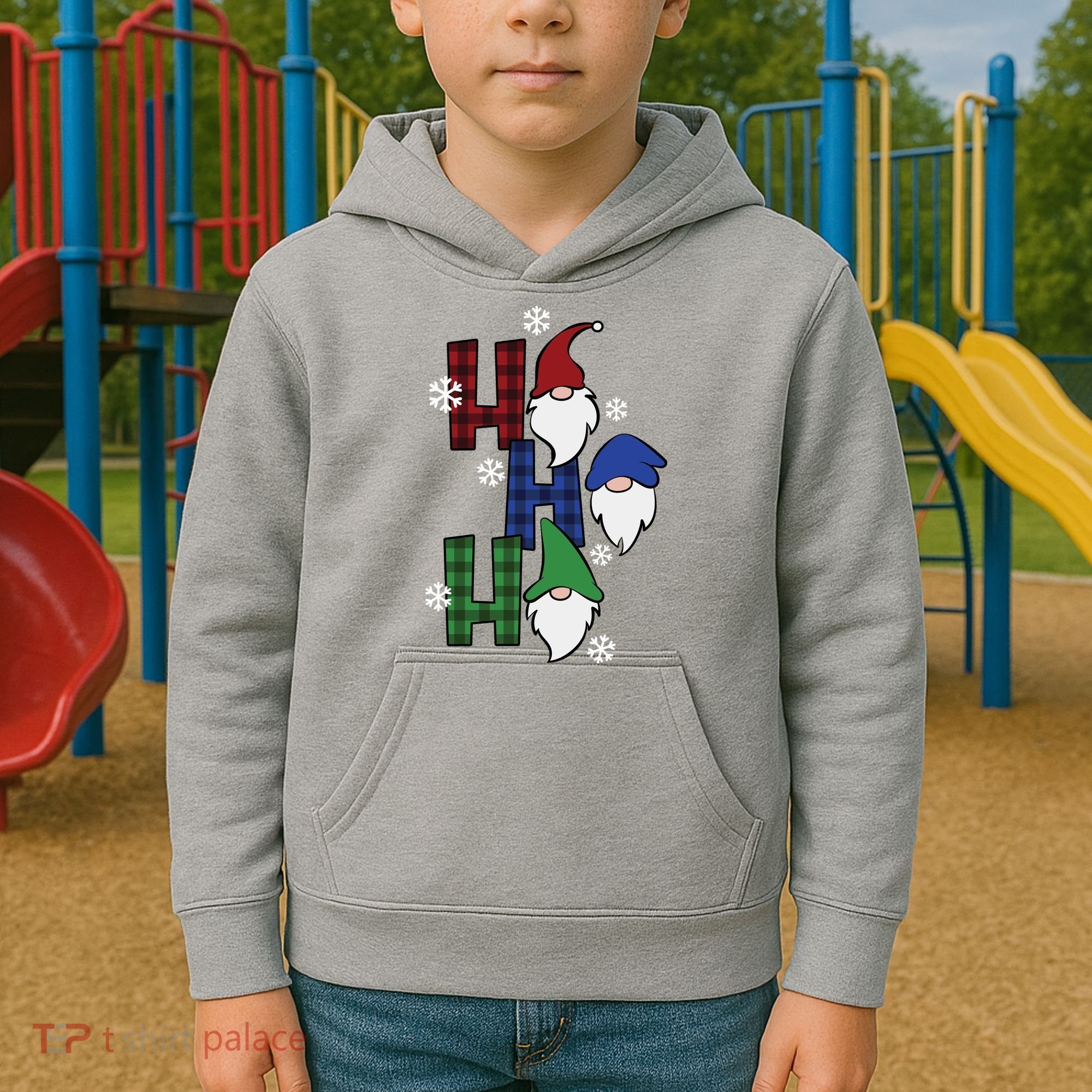 Ho Ho Ho Gnome Squad Christmas Kids Hoodie