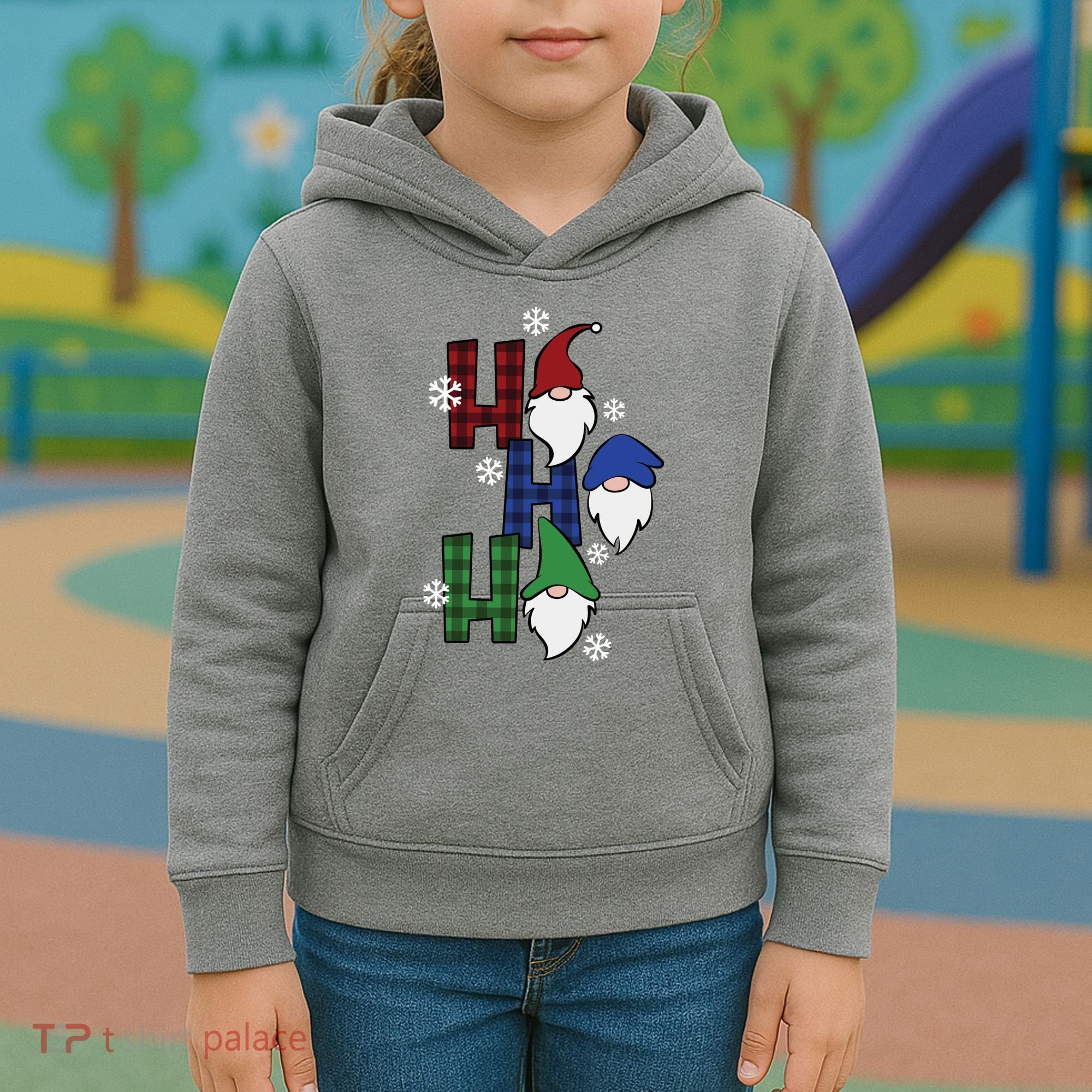 Ho Ho Ho Gnome Squad Christmas Kids Hoodie