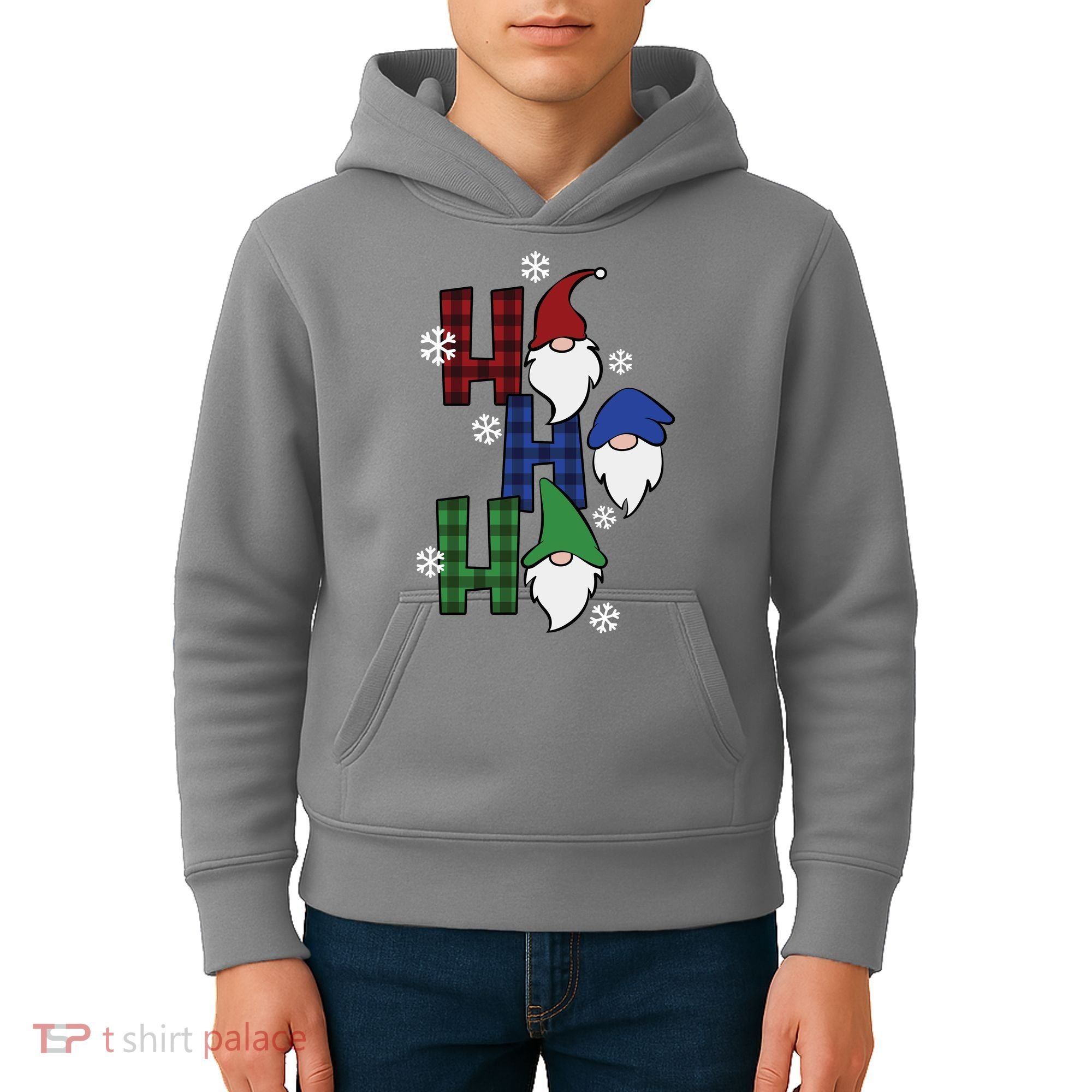 Ho Ho Ho Gnome Squad Christmas Kids Hoodie