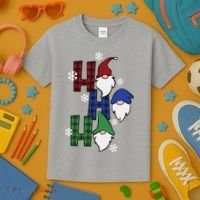 Ho Ho Ho Gnome Squad Christmas Kids T-Shirt thumb 3