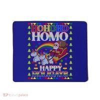 Ho Ho Homo Holigays Homosexual Lgbt Funny Ugly Christmas Cute Gift Mousepad thumb 0