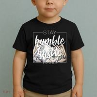 Humble Hustle Hard Hip Hop Gift Women Men Clothing Stay Toddler T-Shirt thumb 2