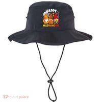 Happy HalloThanksMas Halloween Thanksgiving Christmas Gnomes Bucket Hat thumb 0