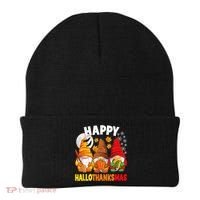 Happy HalloThanksMas Halloween Thanksgiving Christmas Gnomes Beanie thumb 0