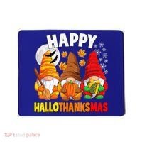 Happy HalloThanksMas Halloween Thanksgiving Christmas Gnomes Mousepad thumb 0