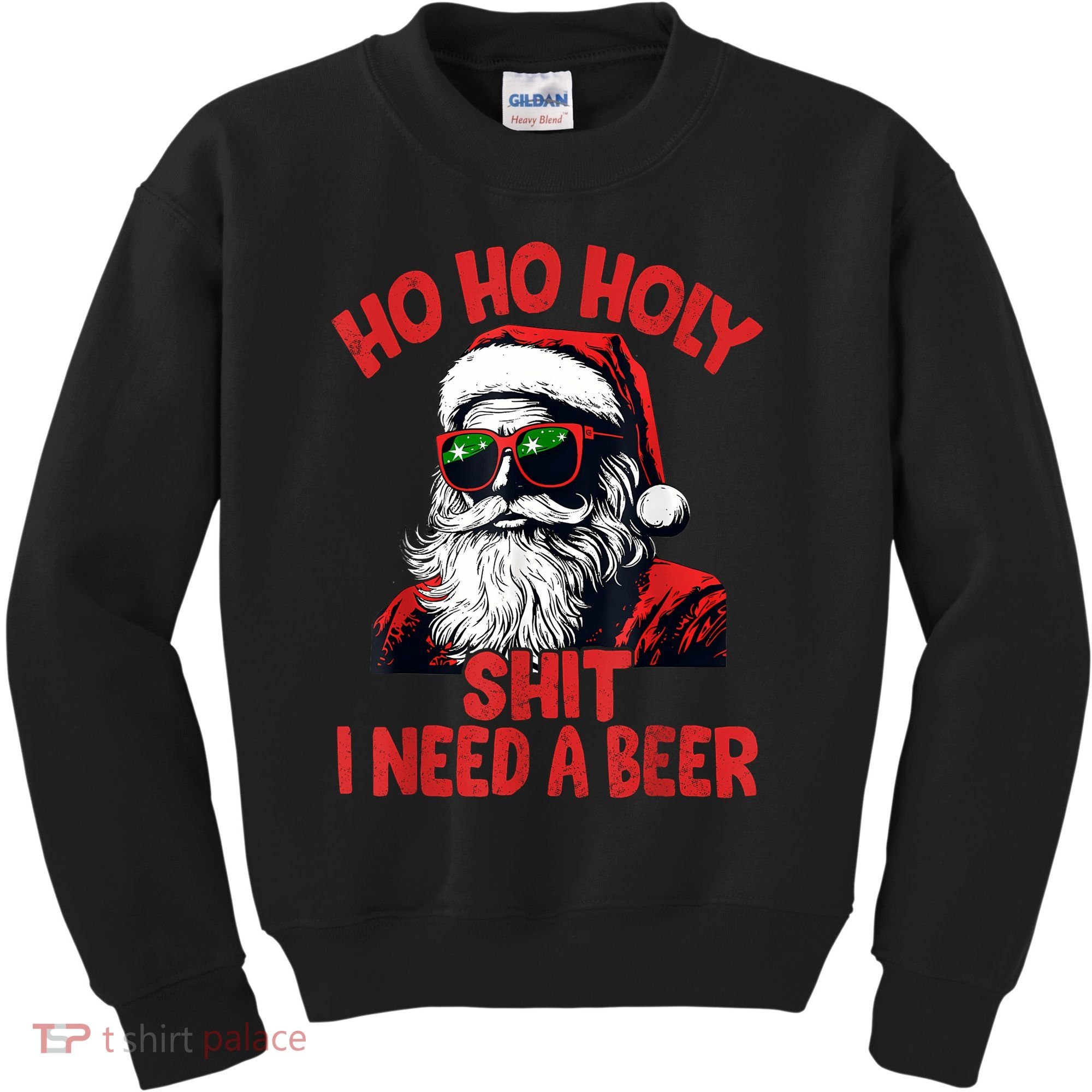 Ho Ho Holy Shit I Need A Beer Funny Santa Christmas Drinking Kids Sweatshirt