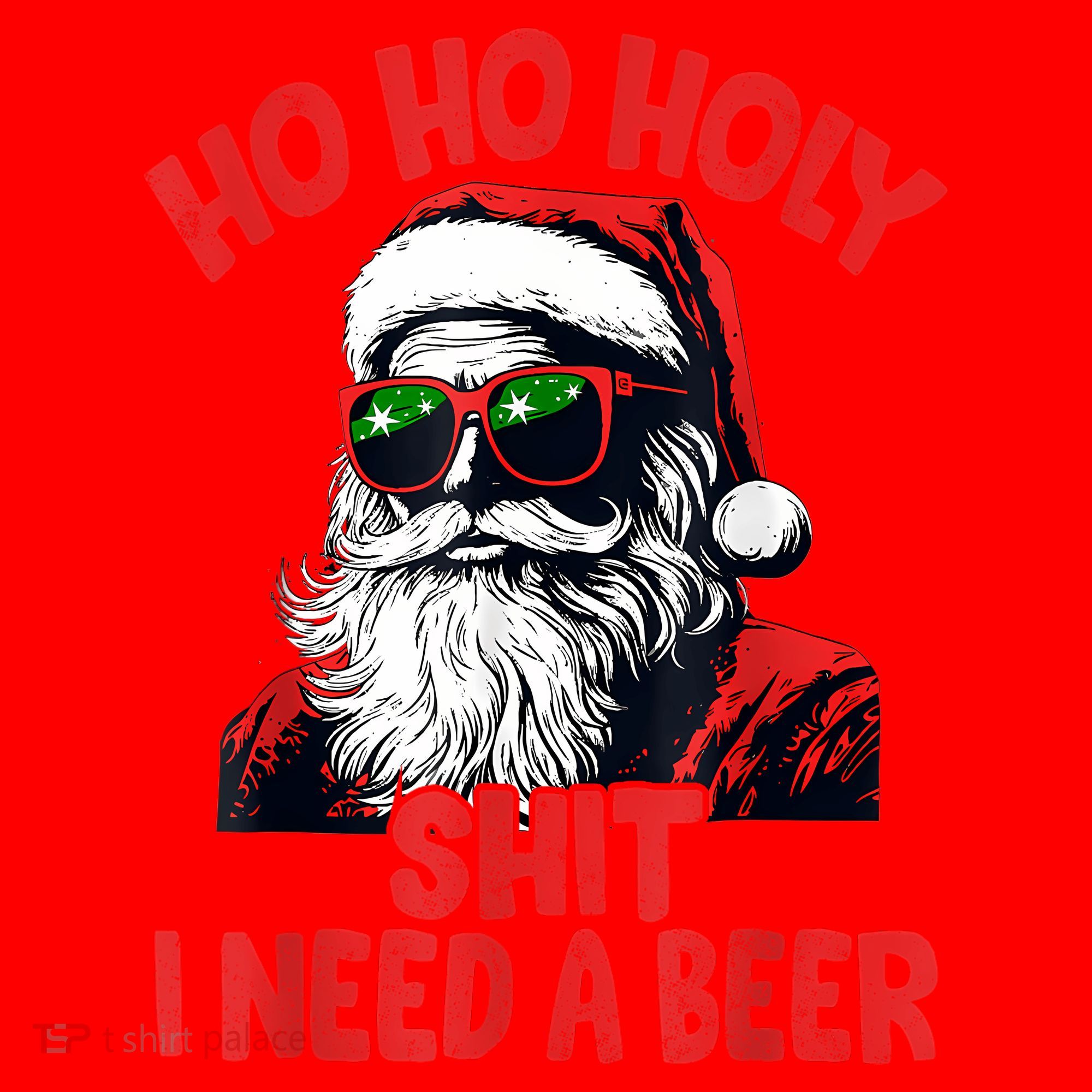 Ho Ho Holy Shit I Need A Beer Funny Santa Christmas Drinking Santa Hat