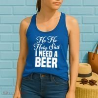 Ho Ho Holy Shit I Need A Beer Funny Christmas Ing Gift Meaningful Gift Women's Tank Top thumb 2