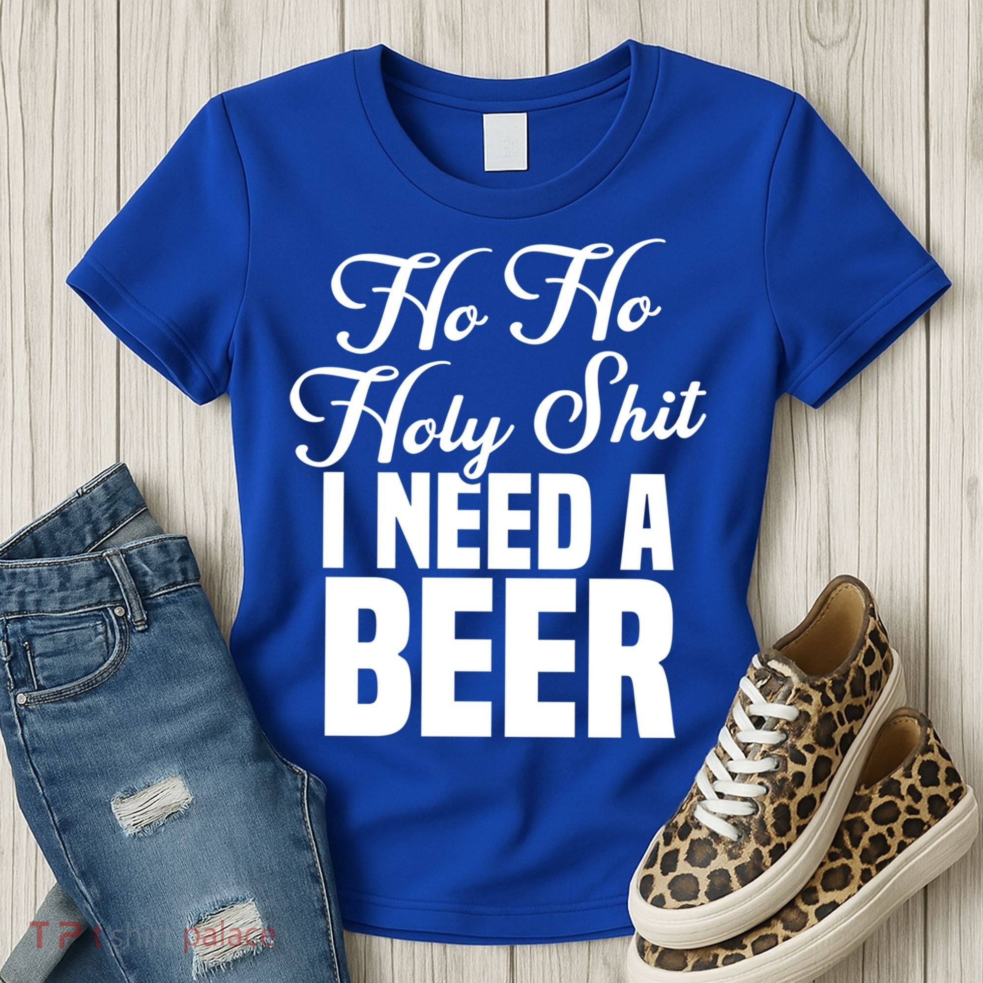 Ho Ho Holy Shit I Need A Beer Funny Christmas Ing Gift Meaningful Gift Women's T-Shirt