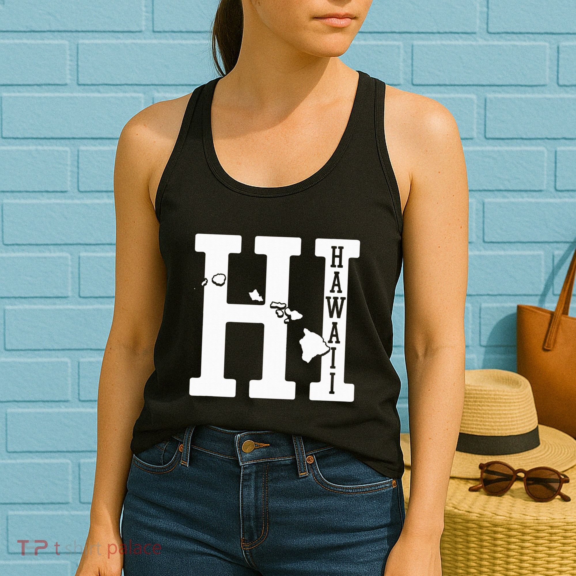 Hawaii Hi Hawaiian Islands Souvenir Gift Women's Tank Top