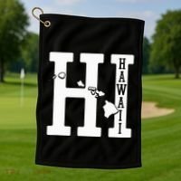 Hawaii Hi Hawaiian Islands Souvenir Gift Golf Towel thumb 1