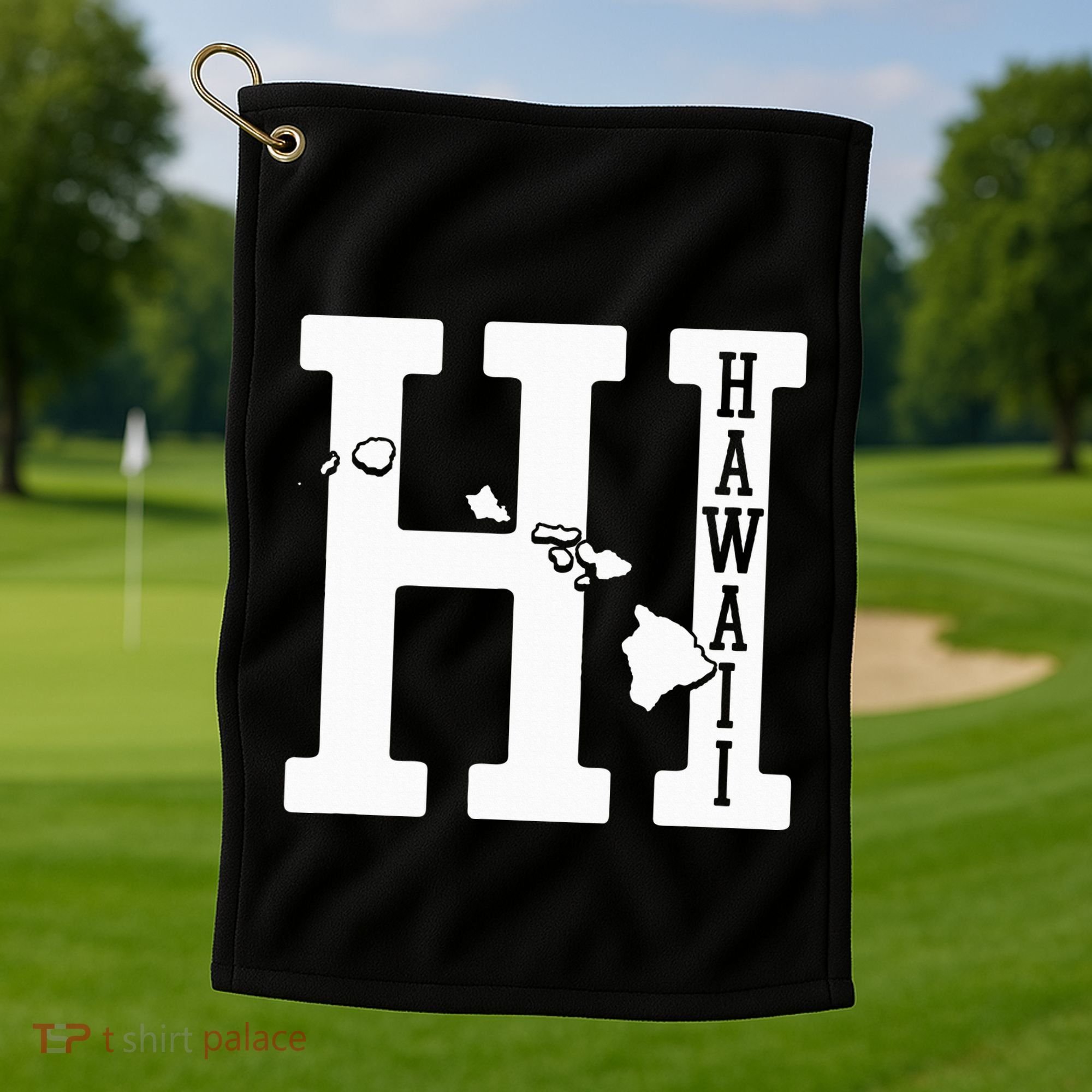 Hawaii Hi Hawaiian Islands Souvenir Gift Golf Towel
