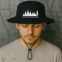 Hoa Hoa Hoa Hoa Hoa Cozy Season Twilight Lover Pine Forest Bucket Hat thumb 2