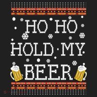 Ho Ho Hold My Beer-Ugly Christmas Drinking Sweater Tumbler thumb 3