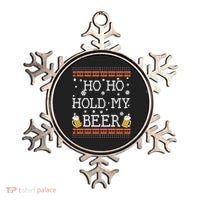 Ho Ho Hold My Beer-Ugly Christmas Drinking Sweater Ornament thumb 0
