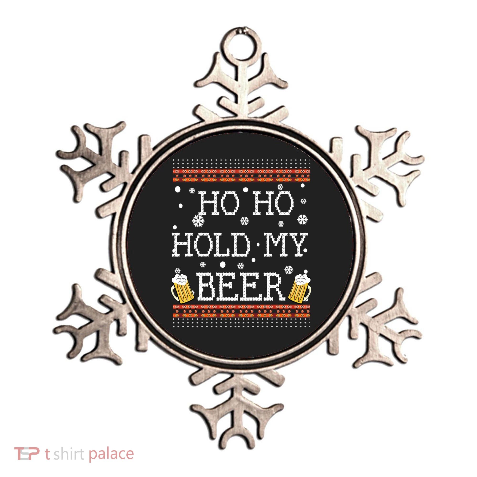 Ho Ho Hold My Beer-Ugly Christmas Drinking Sweater Ornament