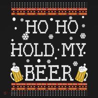 Ho Ho Hold My Beer-Ugly Christmas Drinking Sweater Ornament thumb 1