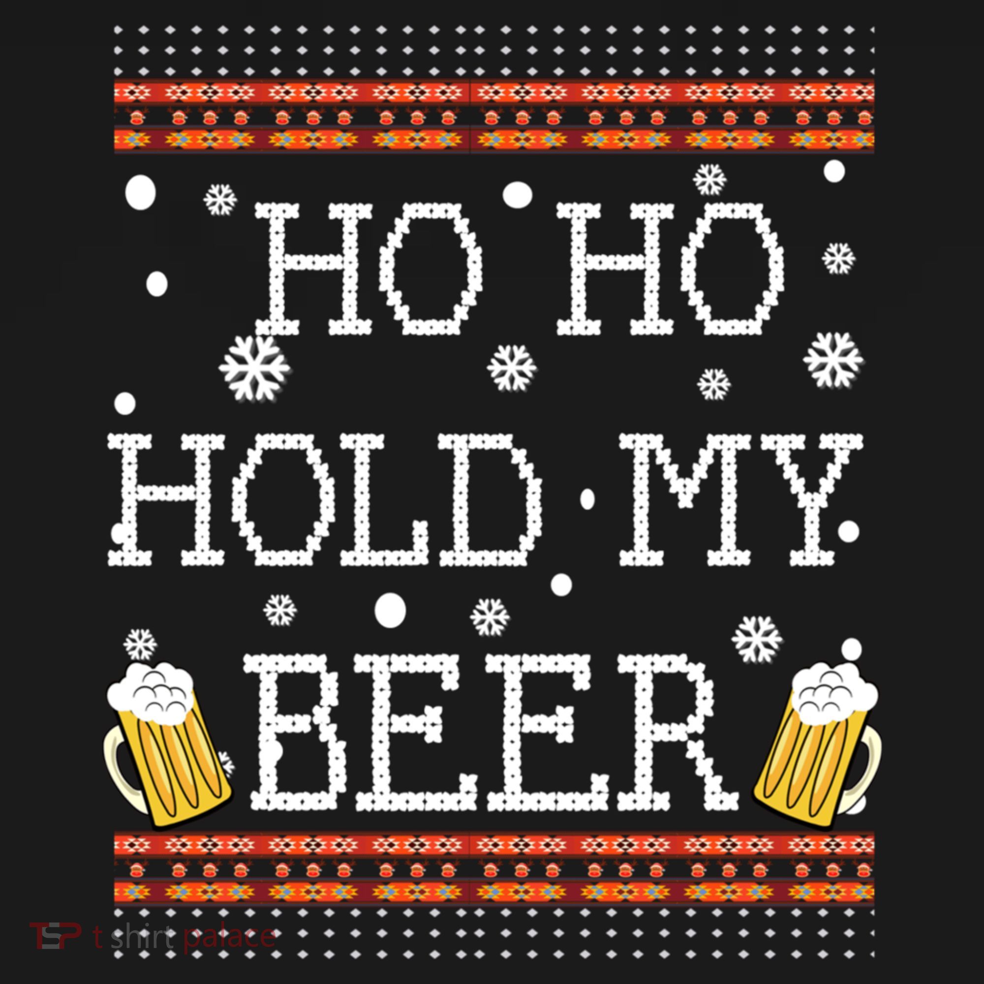 Ho Ho Hold My Beer-Ugly Christmas Drinking Sweater Ornament