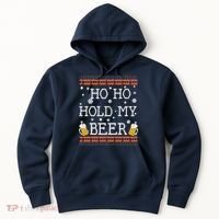 Ho Ho Hold My Beer-Ugly Christmas Drinking Sweater Hoodie thumb 0