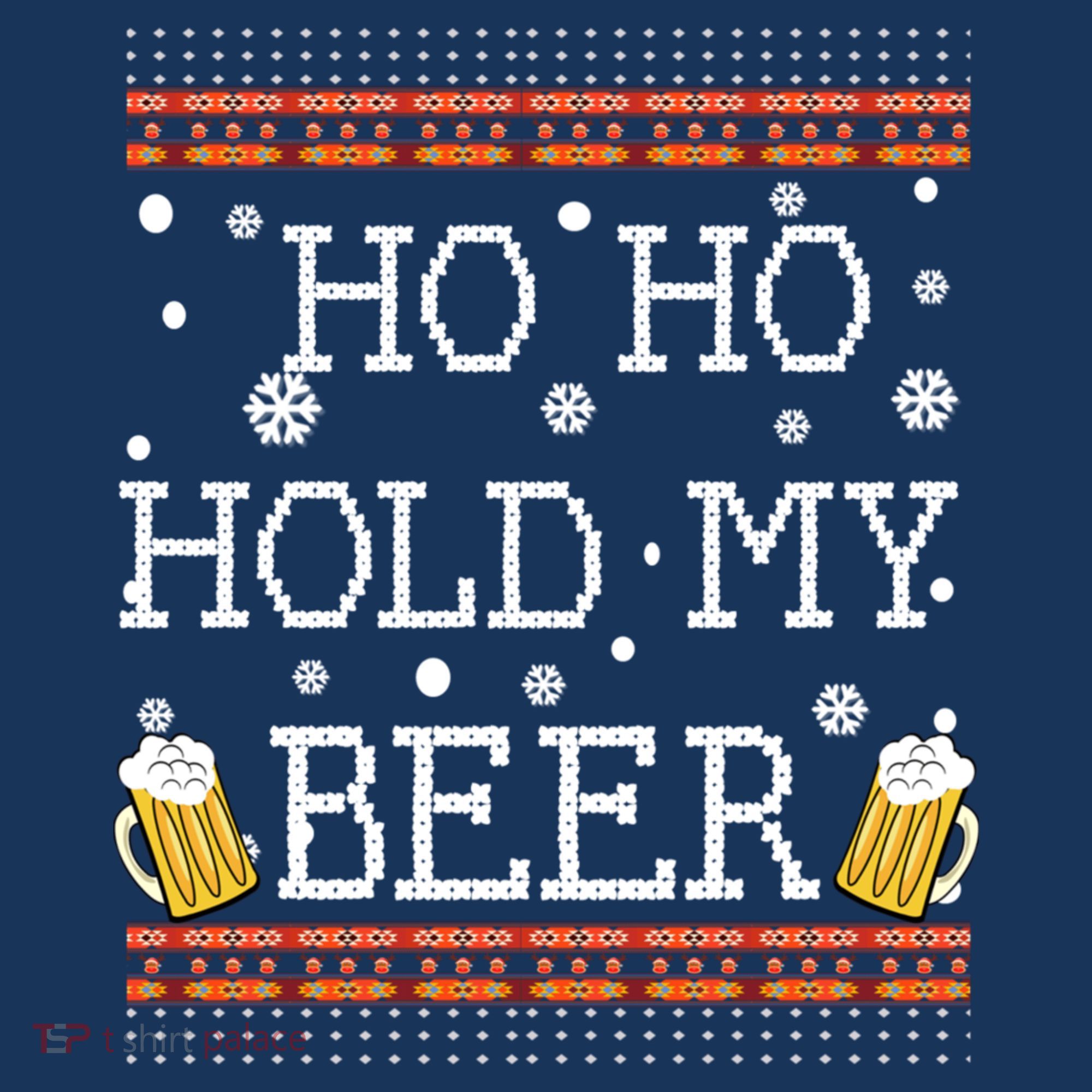 Ho Ho Hold My Beer-Ugly Christmas Drinking Sweater Women's Tank Top